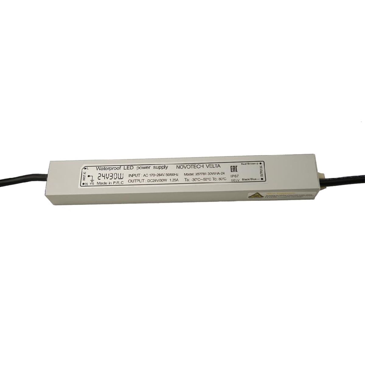 Блок питания Novotech Velta 30Вт DC24 IP67 1.25A 357781 в Санкт-Петербурге