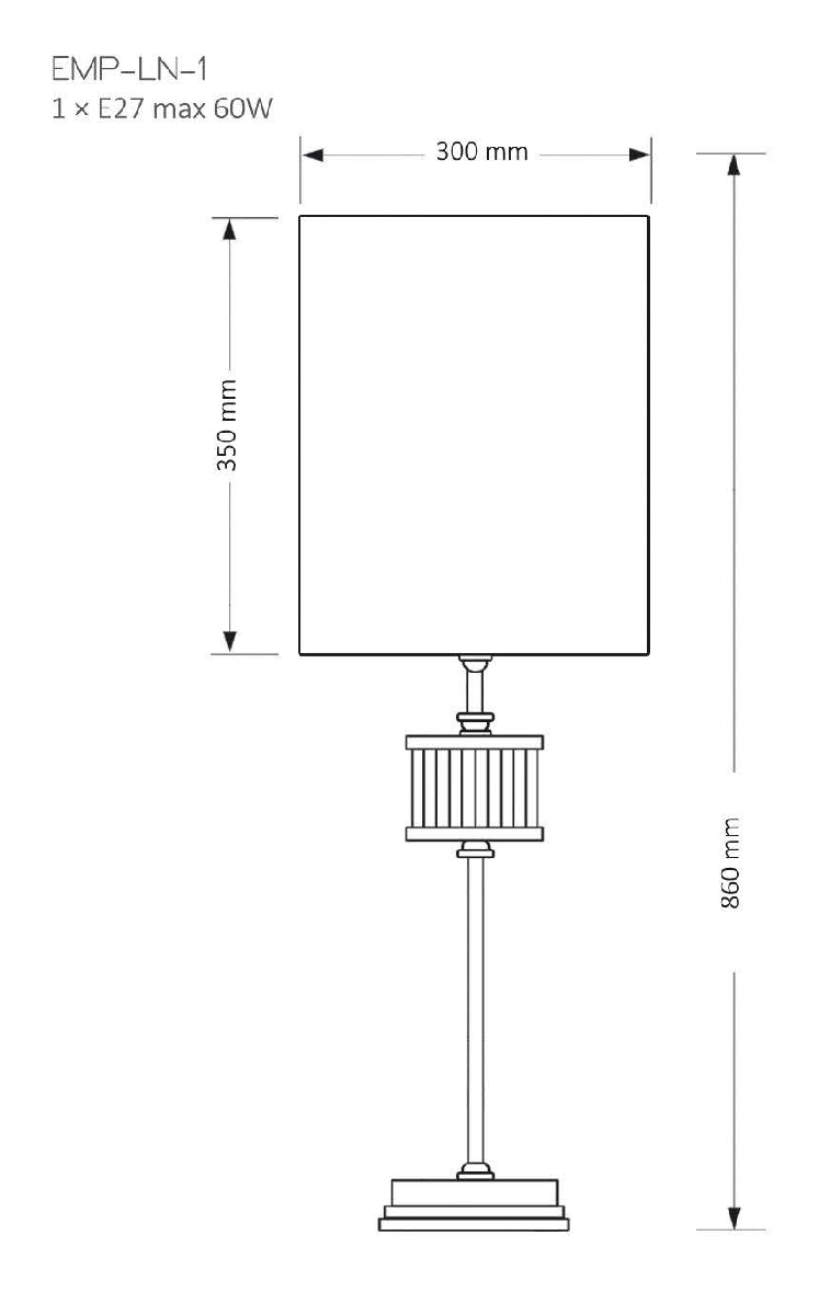 Настольная лампа Kutek Mood Empoli EMP-LN-1(N) в Санкт-Петербурге