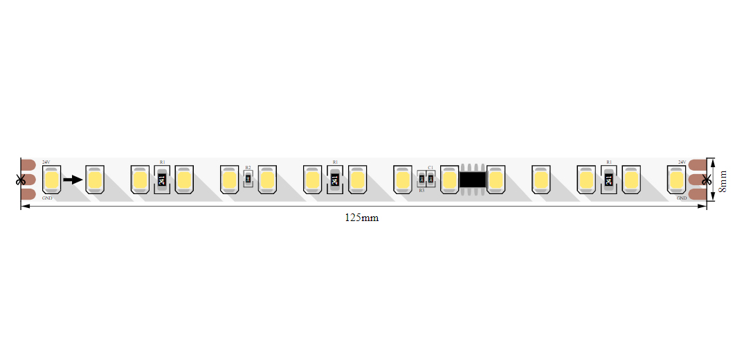 Светодиодная лента SWG Standard 24В 2835 11Вт/м 2700-3200K 5м IP20 SWG2120-24-11-WW-SPI-M 024292 в #REGION_NAME_DECLINE_PP#