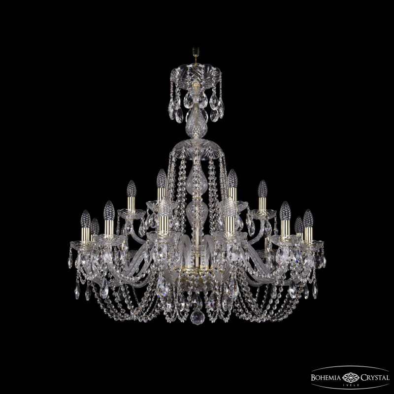 Подвесная люстра Bohemia Ivele Crystal 1402/12+6/300/XL-90 G в Санкт-Петербурге