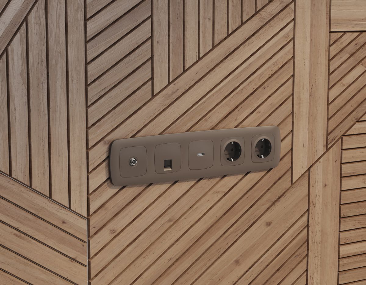 Комплект механизма компьютерной розетки Ambrella Volt RJ-45 (8P8C) CAT6A экранированной с автоматической защитной шторкой OMEGA MO642005 Темная бронза матовый QUANT (OP6420, VM185) в Санкт-Петербурге