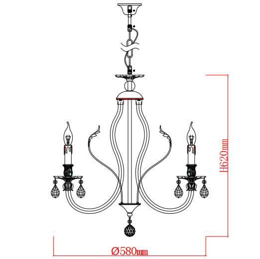 Подвесная люстра Rivoli Melanie 1020-206 Б0047907 в Санкт-Петербурге