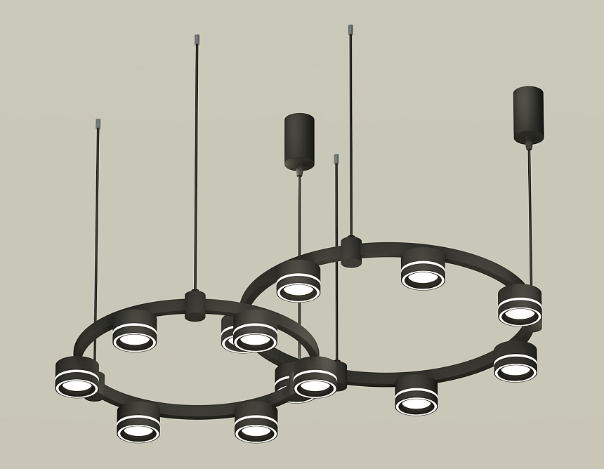 Комплект подвесного светильника Ambrella Light Techno Ring XR92091004 (A9209x2, C9238, C9232, N8434) в Санкт-Петербурге
