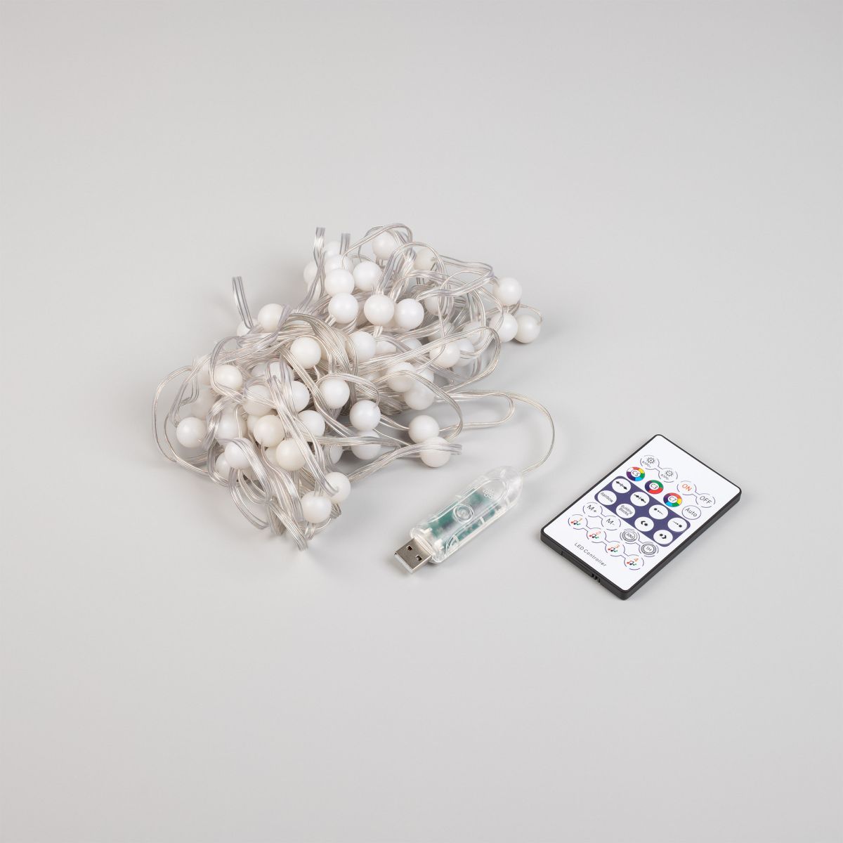 Светодиодная гирлянда ARD-BEAD-HOME-10000-CLEAR-100LED RGB (5V, USB, ПДУ) (IP20 Пластик) 061436 в Санкт-Петербурге