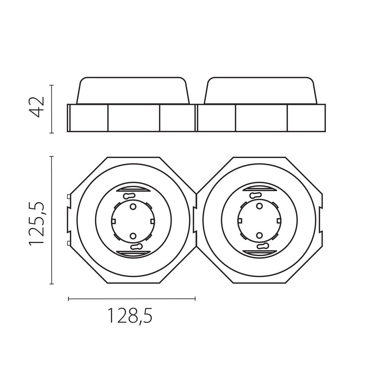 Рамка (светильник) скрытого монтажа светильников GX53 в натяжной потолок Lightstar Tensio 212000 в #REGION_NAME_DECLINE_PP#