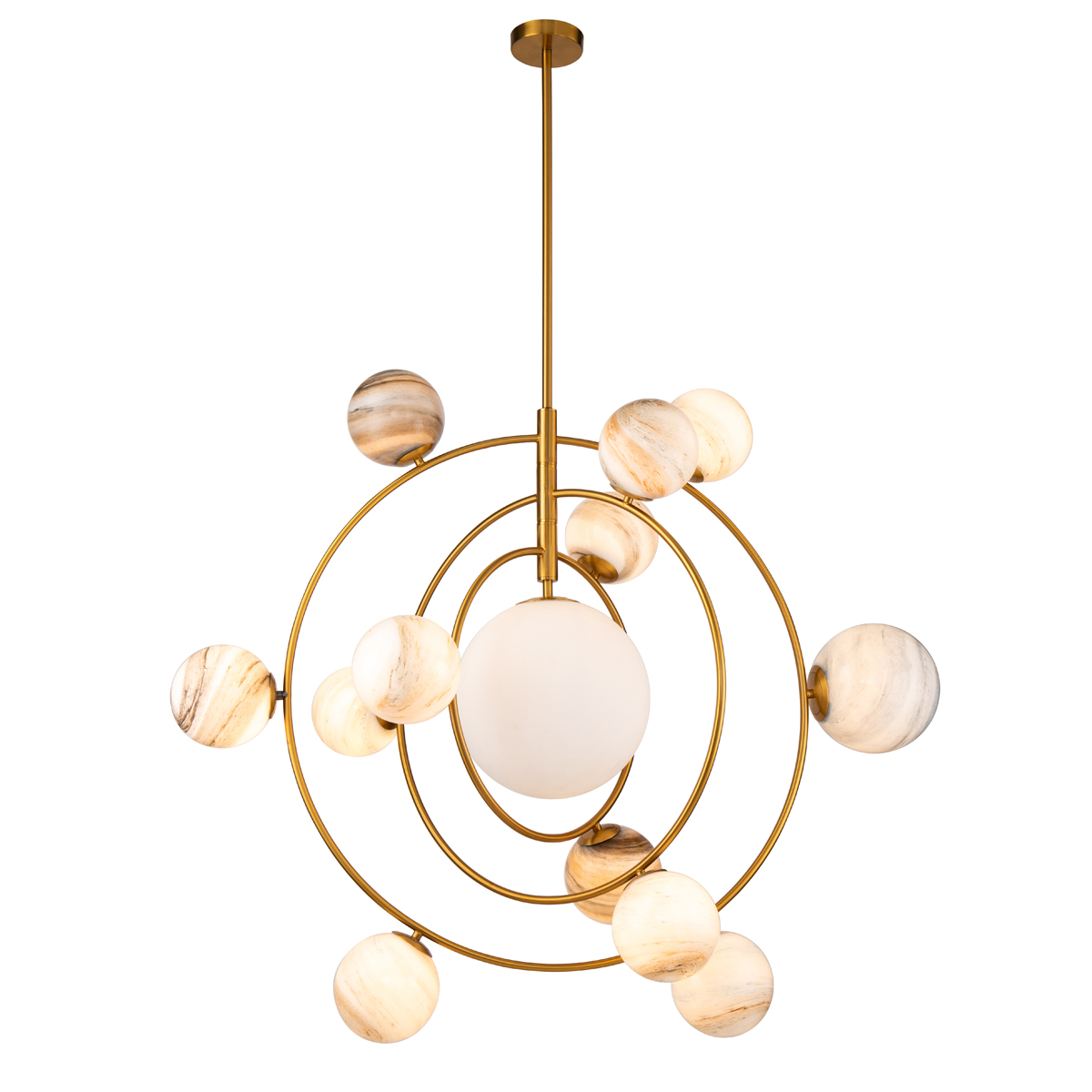 Люстра на штанге Delight Collection Planet KG1122P-13 brass в Санкт-Петербурге