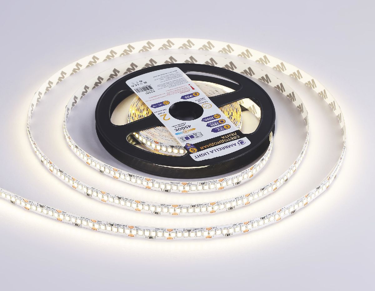 Светодиодная лента Ambrella Light LED Strip 12В 2835 19,2Вт/м 4500K 5м IP20 GS1502 в Санкт-Петербурге