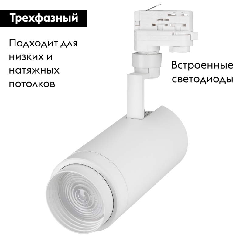Трековый светильник Arlight LGD-Zeus-4TR-R100-30W Cool SP7500-Fish 029998 в Санкт-Петербурге