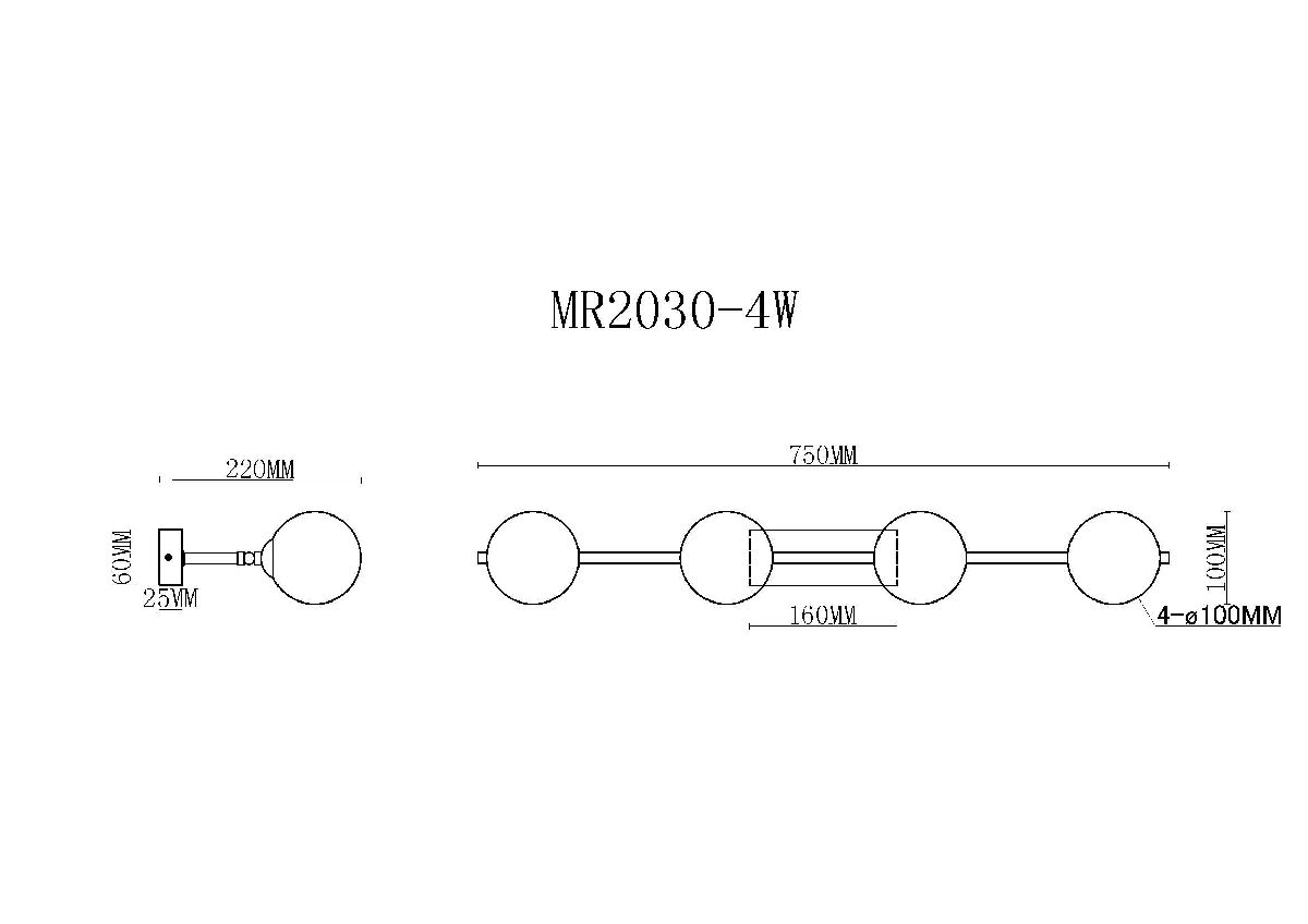 Настенный светильник MyFar Valency MR2030-4W в Санкт-Петербурге