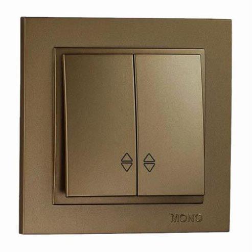 Выключатель двухклавишный проходной Mono Electric Despina 10А 250В бронза 102-232323-111 в Санкт-Петербурге