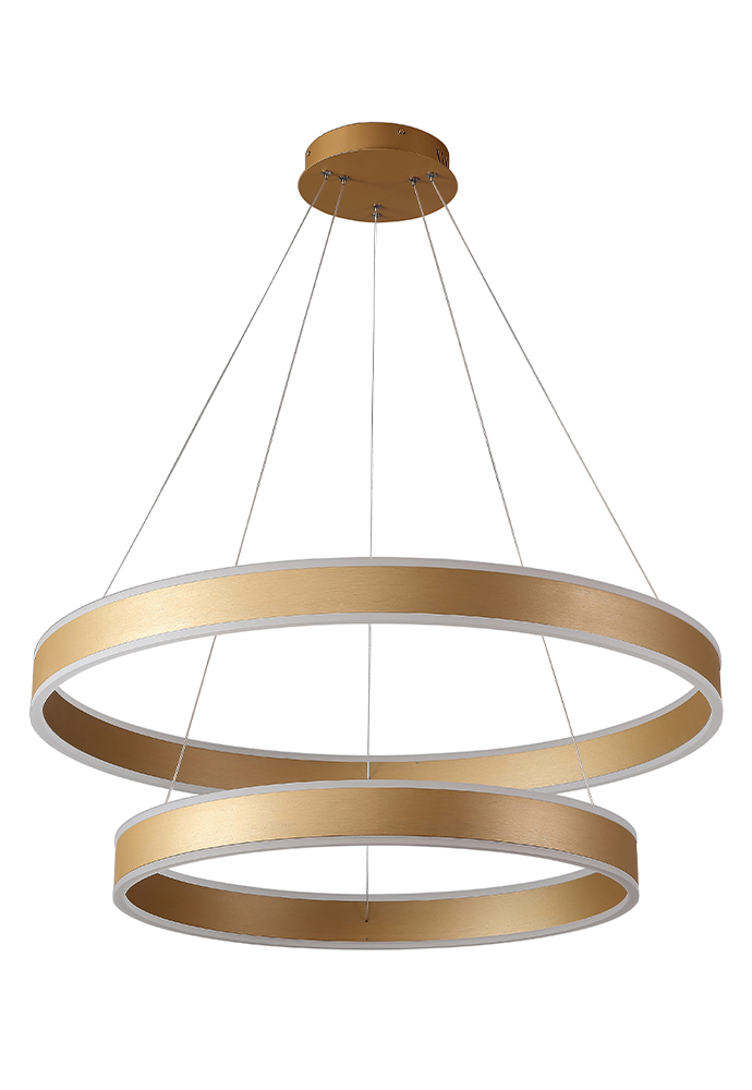 Подвесной светодиодный светильник Crystal Lux MUCHOS SP123W LED D600+800 GOLD в Санкт-Петербурге