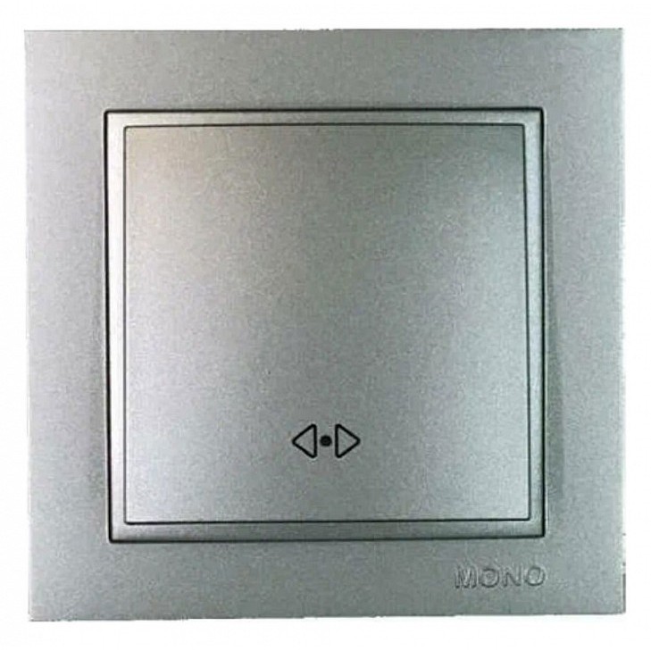 Выключатель одноклавишный перекресный Mono Electric Despina 10A 250В антрацит 102-242425-112 в Санкт-Петербурге
