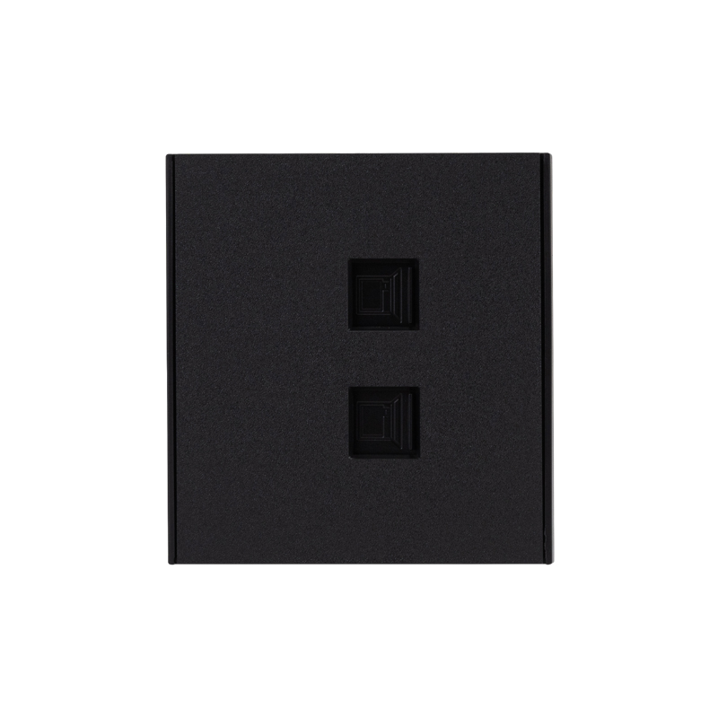 Розетка STRONG компьютерная двойная RJ45+RJ45 кат6 с/у антрацит KRANZ KR-78-0725-5 в #REGION_NAME_DECLINE_PP#
