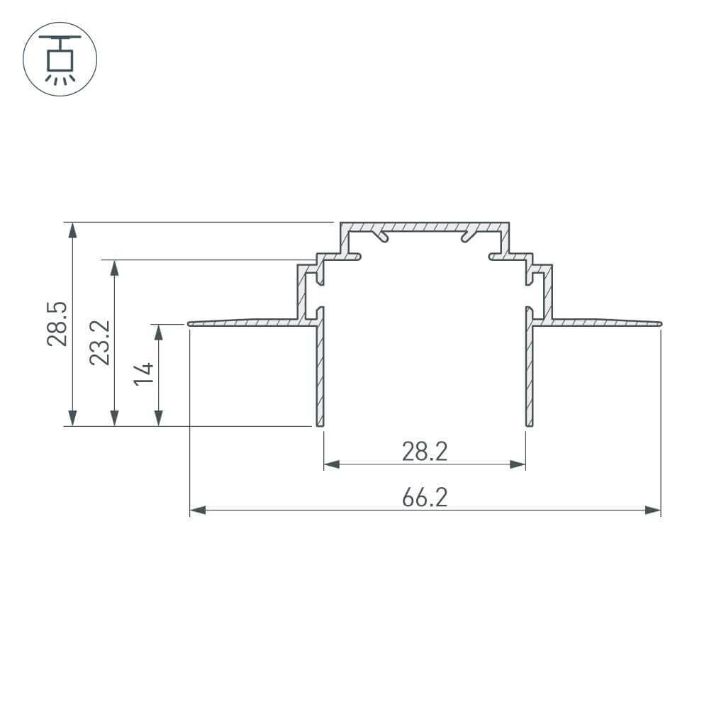 Профиль Arlight TEK-PLS-ZM-2000 026459 в Санкт-Петербурге