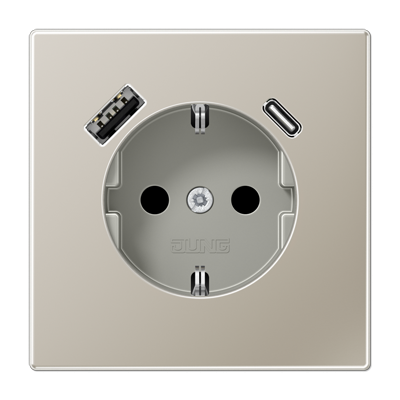 Розетка 2K+З USB Typ AC Jung ES1520-15CA в Санкт-Петербурге