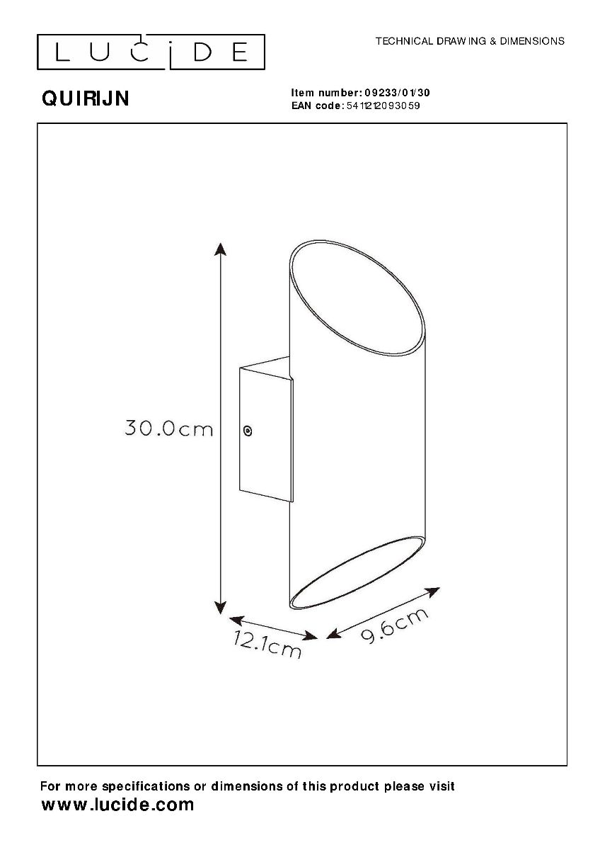 Настенный светильник Lucide Quirijn 09233/01/30 в Санкт-Петербурге