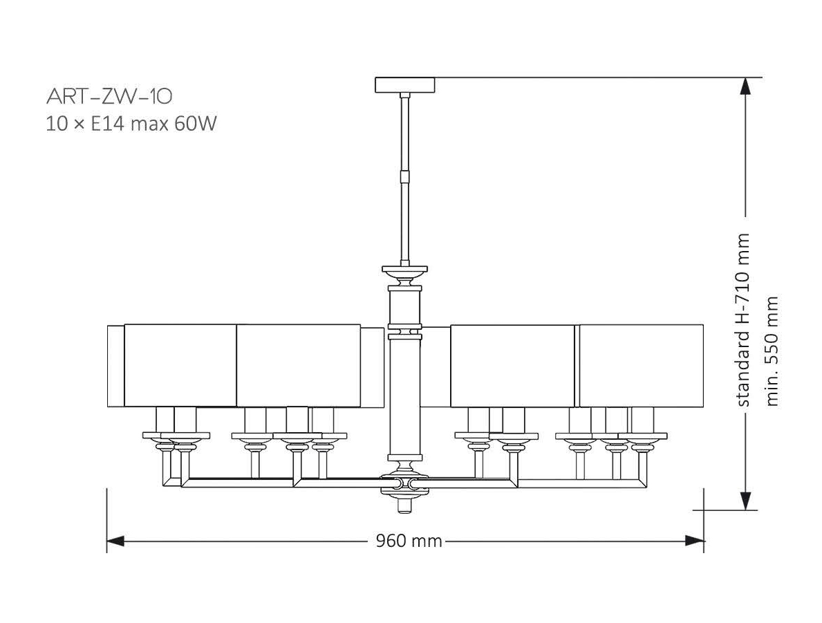Подвесная люстра Kutek Mood Artu ART-ZW-10 (Z) в #REGION_NAME_DECLINE_PP#