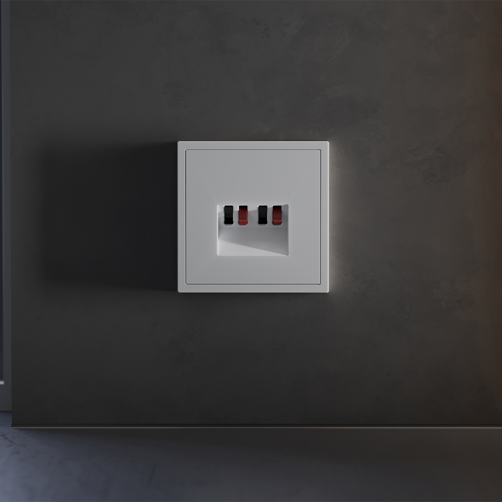 Накладка для розетки акустической 4-местной  Voltum S70 (серый) VLS001516 в #REGION_NAME_DECLINE_PP#