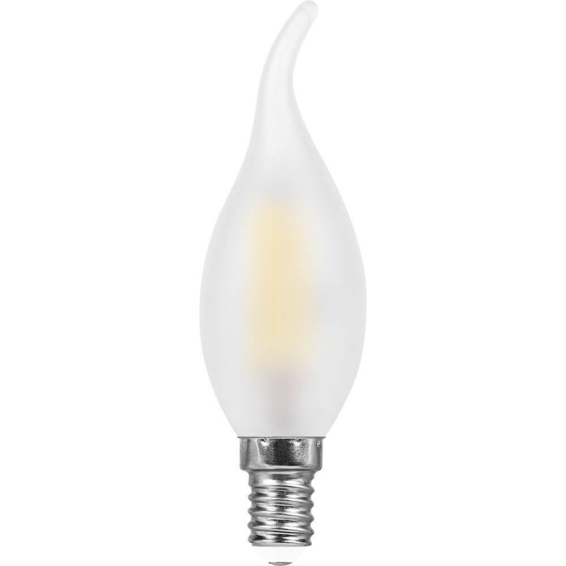 Лампа светодиодная филаментная Feron E14 11W 4000K Свеча на ветру Матовая LB-714 38011 в #REGION_NAME_DECLINE_PP#