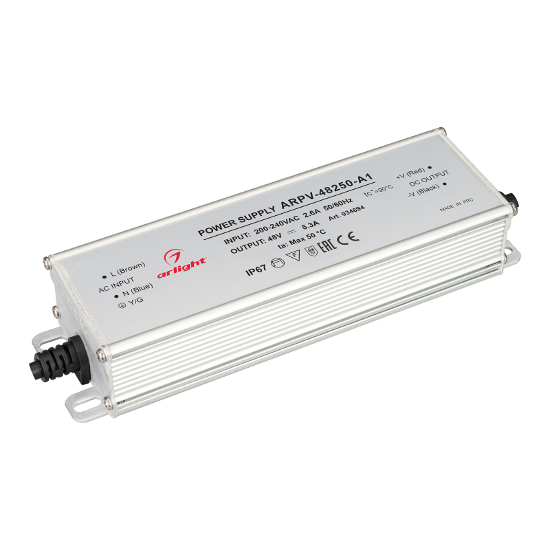 Блок питания Arlight ARPV-48250-A1 (48V, 5.3A, 254W) 034694 в Санкт-Петербурге
