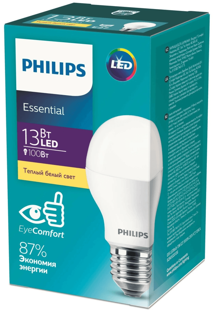 Светодиодная лампа Philips ESS LEDBulb E27 13W 3000K 929002305087 в Санкт-Петербурге