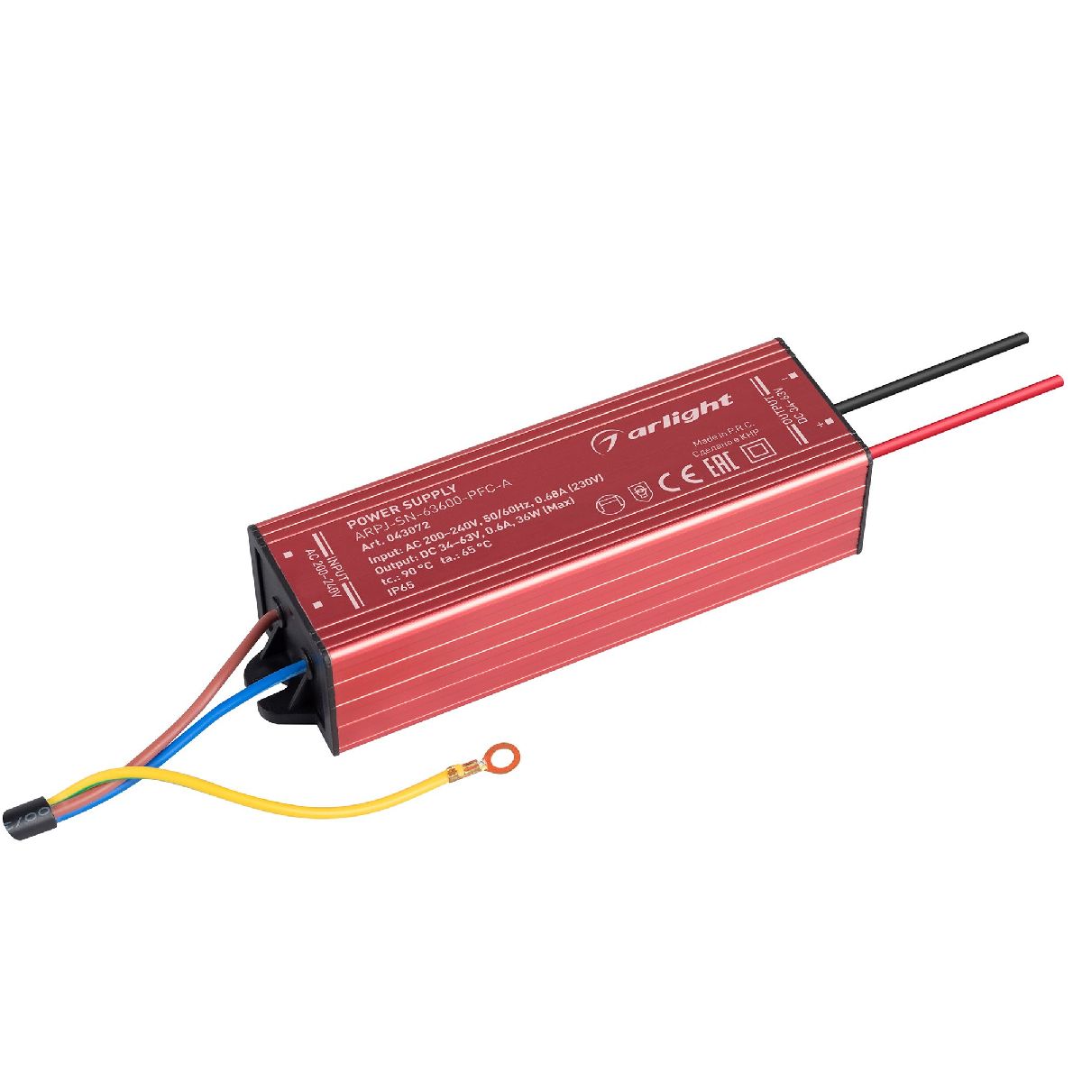 Блок питания Arlight ARPJ-SN-63600-PFC-A (36W, 34-63V, 600mA) 043072 в Санкт-Петербурге