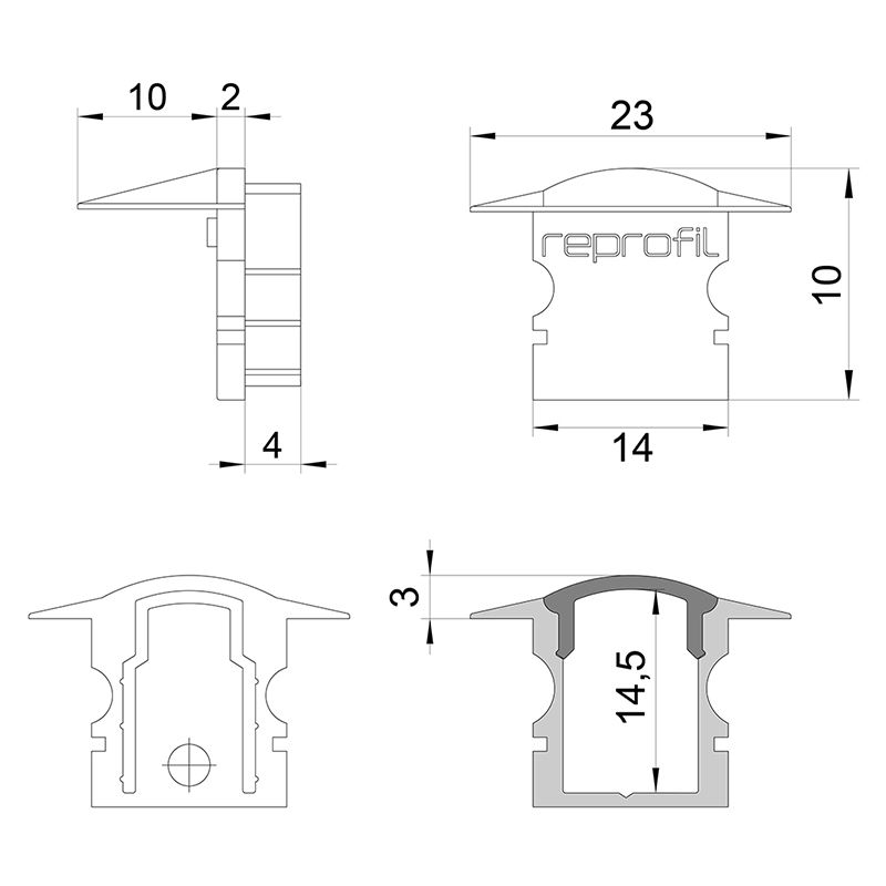 Торцевая заглушка (2 шт.) Deko-Light F-ET-02-08 978620 в Санкт-Петербурге