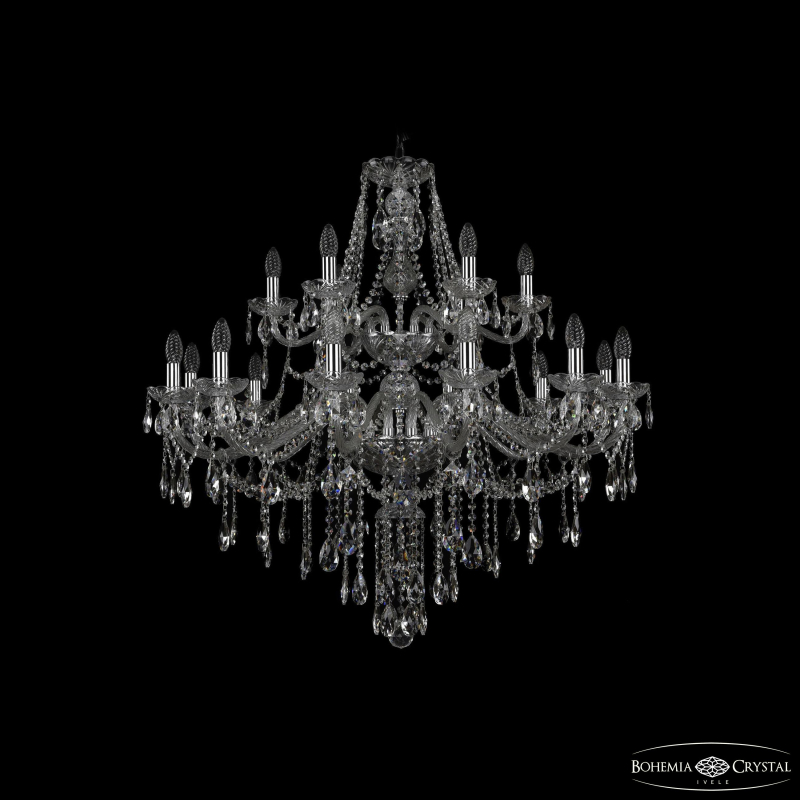Подвесная люстра Bohemia Ivele Crystal 1415/12+6/360/2d Ni в Санкт-Петербурге