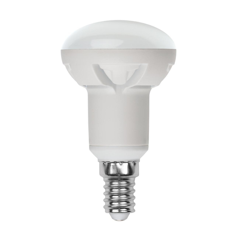 Лампа светодиодная диммируемая (UL-00004710) Uniel E14 7W 3000K матовая LED-R50 7W/3000K/E14/FR/DIM PLP01WH в Санкт-Петербурге