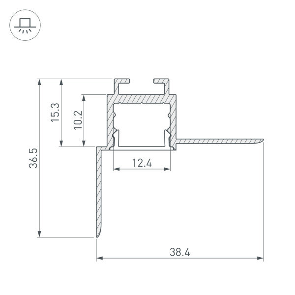 Профиль Arlight ARH-CEIL-S16-FANTOM-EDGE-2000 ANOD 034979 в Санкт-Петербурге