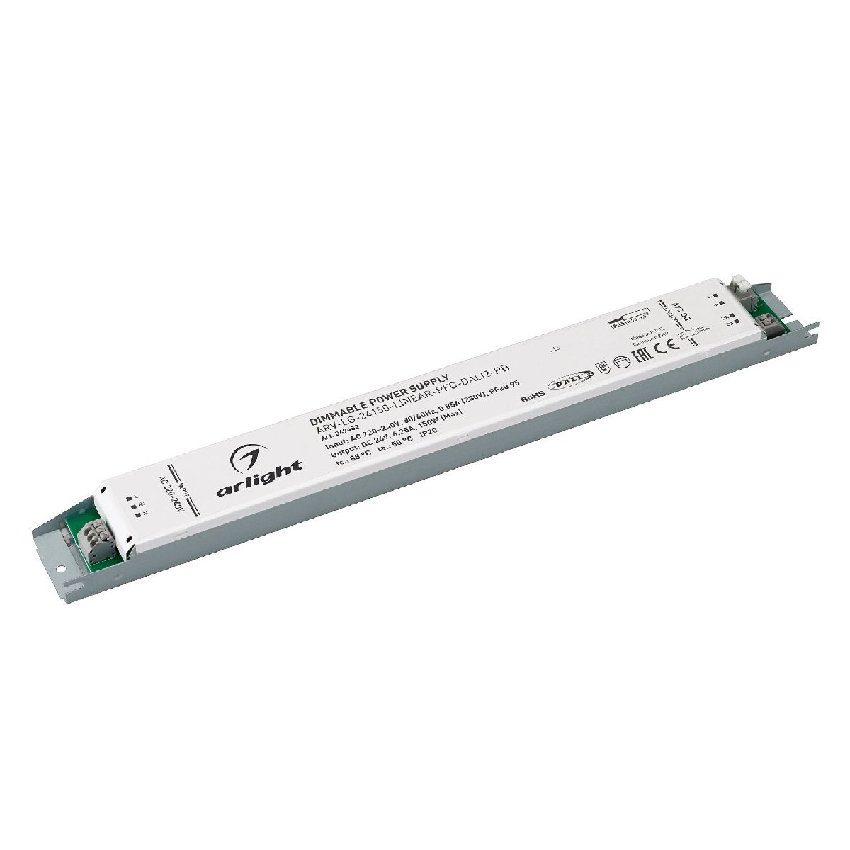 Блок питания Arlight ARV-LG-24150-LINEAR-PFC-DALI2-PD (24V, 6.25A, 150W) 049482 в Санкт-Петербурге