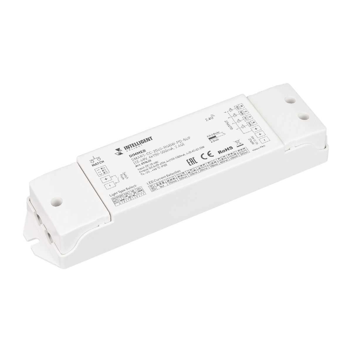 Диммер Arlight SMART-CC-2042-RGBW-PD-SUF (12-48V, 4x150-500mA, 2.4G) 037420 в Санкт-Петербурге