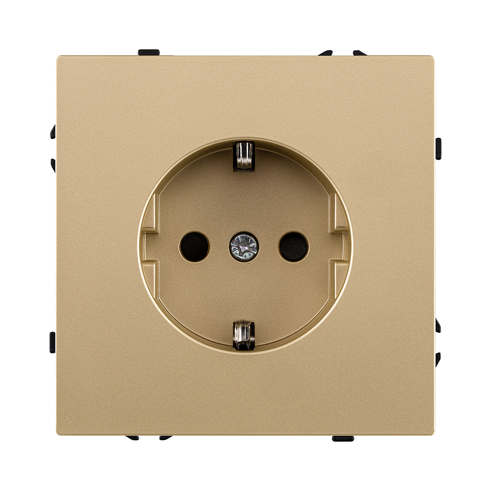 Розетка штепсельная SCHUKO 16A/250 В, золотой Kollinger Eclipse EC-014GD в #REGION_NAME_DECLINE_PP#