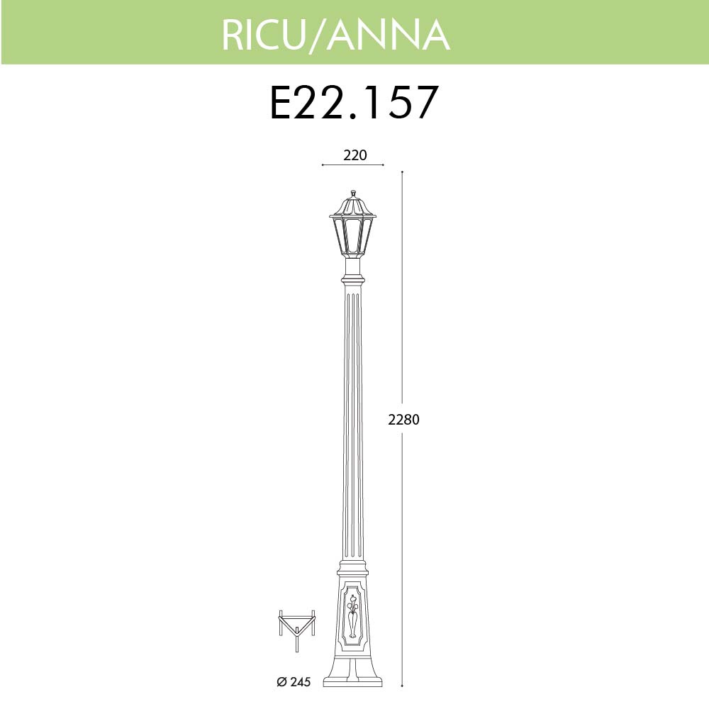 Уличный фонарь Fumagalli Ricu/Anna E22.157.000.BYF1R в Санкт-Петербурге