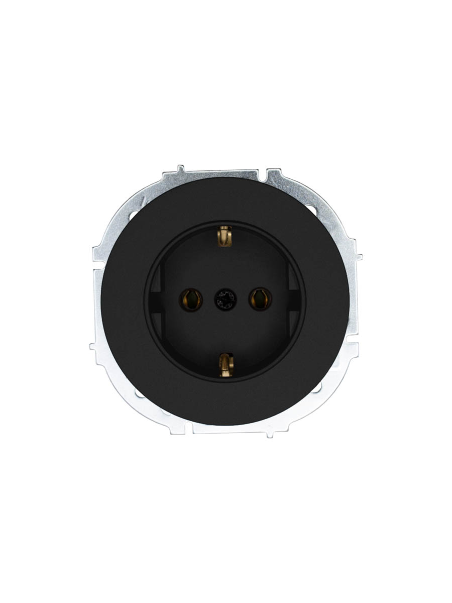 Розетка с/з ПБТ чёрный бархат Lezard Osen 743-4288-122B в Санкт-Петербурге