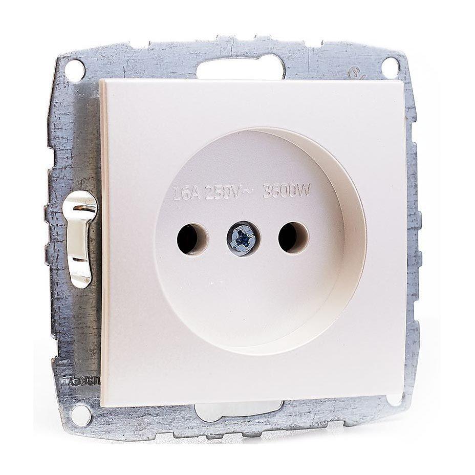 Розетка без земли Mono Electric Despina-Larissa 16А 250В жемчуг 500-002522-116 в Санкт-Петербурге