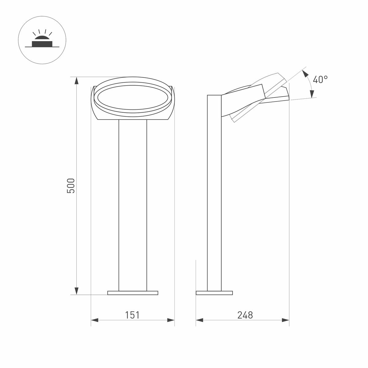 Уличный светильник Arlight LGD-Eye-Boll-H500-6W Warm3000 029982(2) в Санкт-Петербурге