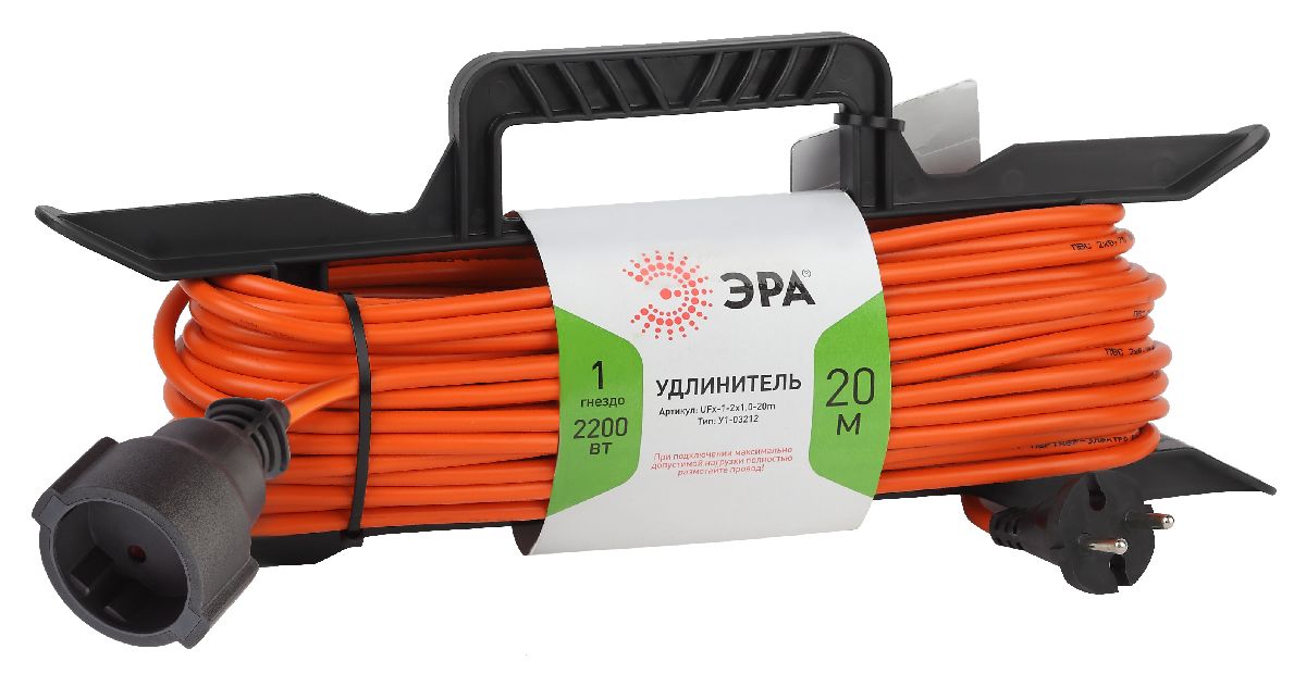 Удлинитель силовой Эра UFx-1-2x1.0-20m Б0043040 в Санкт-Петербурге