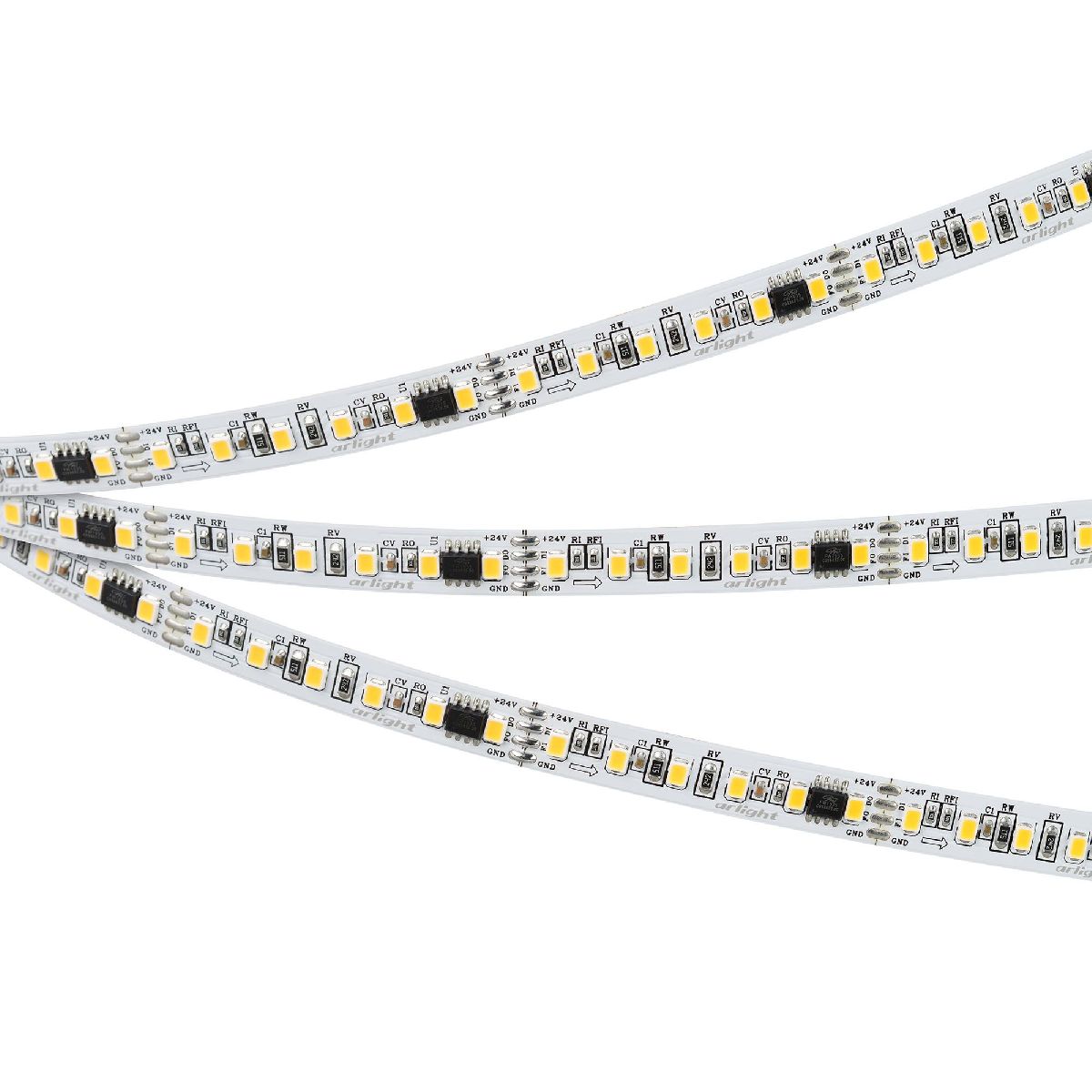Светодиодная лента Arlight SPI-A120-10mm 24V Warm3000-PX6-BPT (11 W/m, IP20, 2835, 5m) 049436 в Санкт-Петербурге