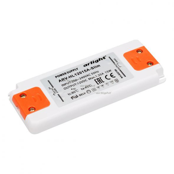 Блок питания Arlight ARV-HL12015A-Slim (12V, 1.25A, 15W) 022190 в Санкт-Петербурге