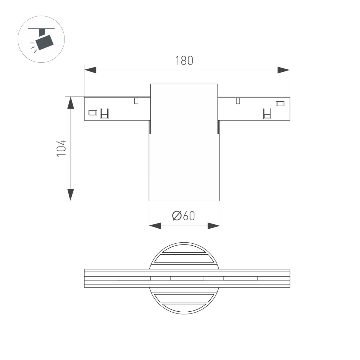 Трековый магнитный светильник Arlight MAG-ORIENT-AXIO-R60-10W Warm3000 (WH, 24 deg, 48V) (IP20 Металл) 059259 в Санкт-Петербурге