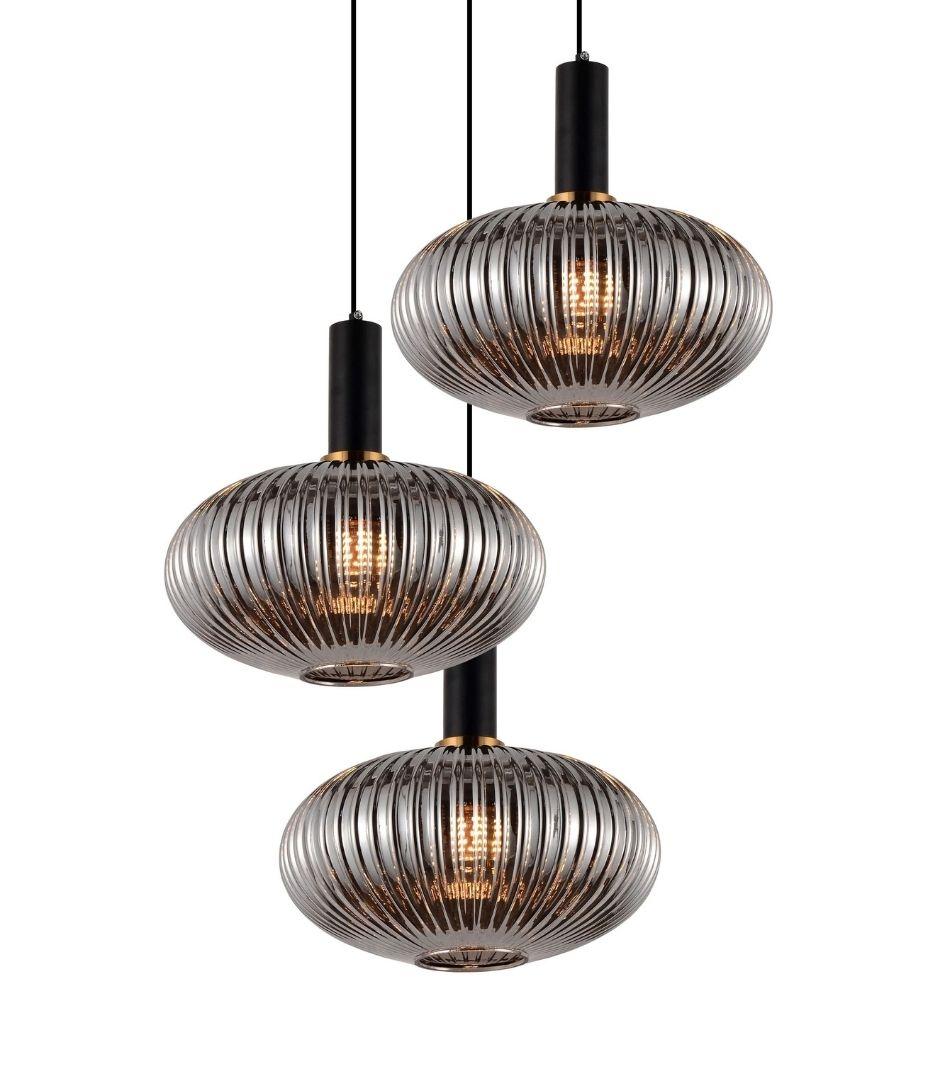 Подвесная люстра Lumina Deco Floril LDP 1216-3 GY+BK в #REGION_NAME_DECLINE_PP#