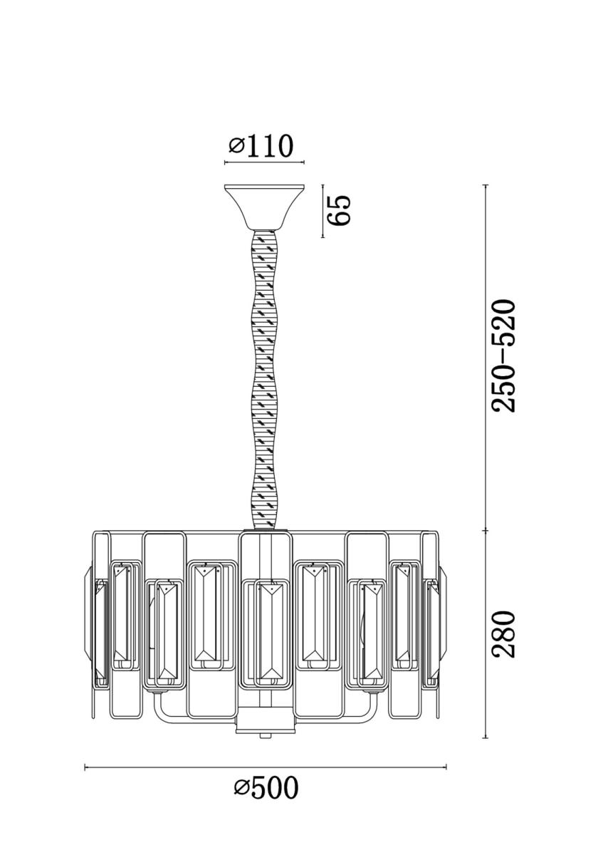 Подвесная люстра Freya Rowena FR5045PL-05G в #REGION_NAME_DECLINE_PP#