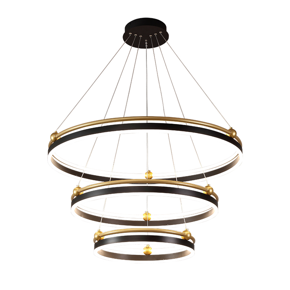 Подвесная люстра Crystal Lux FERNANDO SP158W LED BLACK/GOLD в Санкт-Петербурге