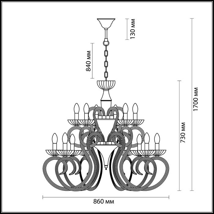 Подвесная люстра Odeon Light Zefiro 3932/15 в Санкт-Петербурге