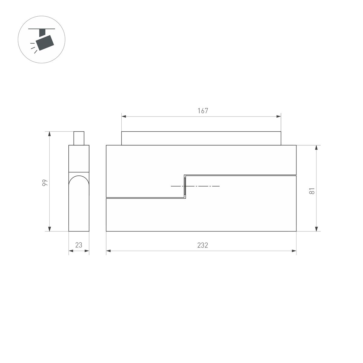 Трековый светильник Arlight Mag-Orient-Flat-Fold-S230-12W Warm3000 034663(1) в Санкт-Петербурге