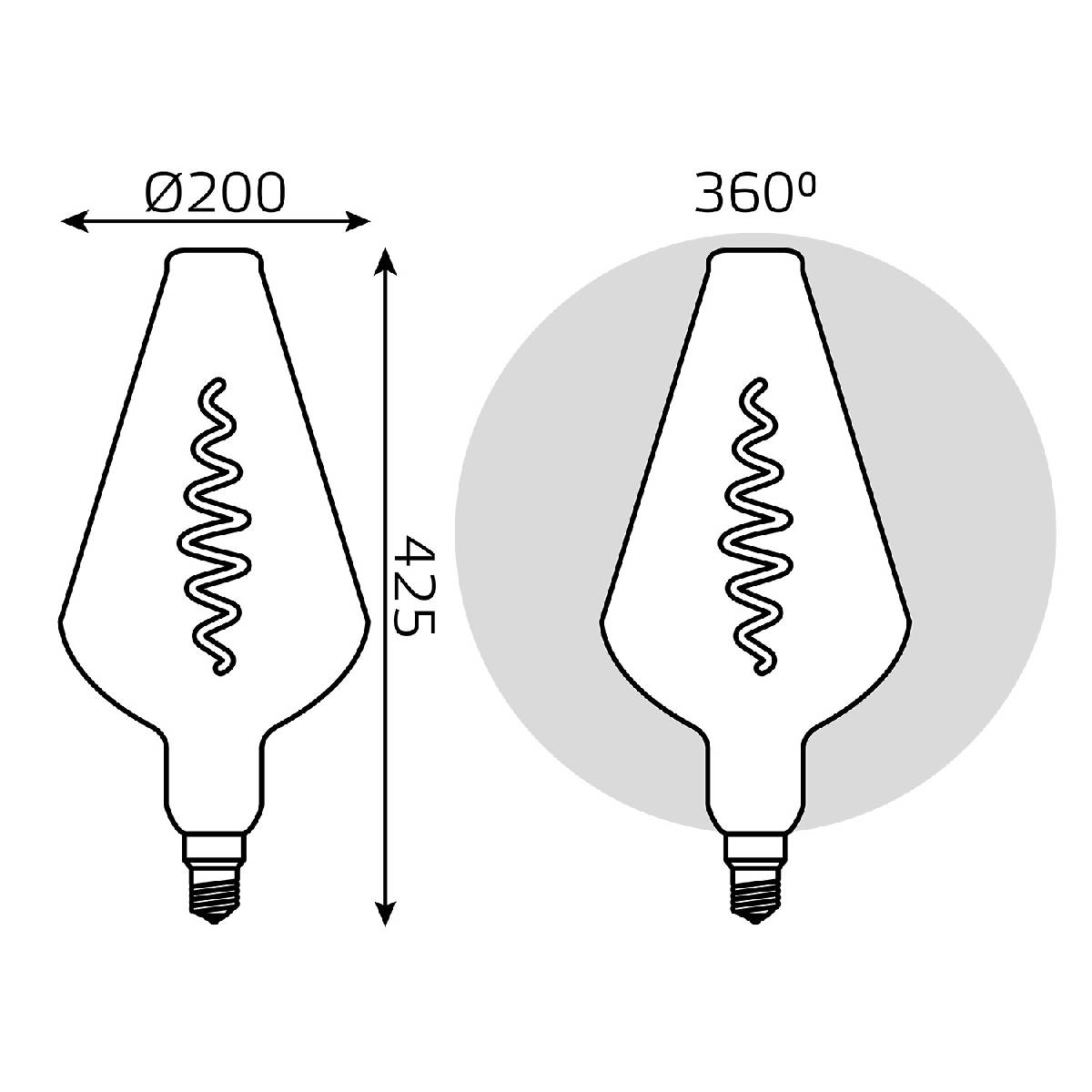 Лампа светодиодная филаментная Gauss E27 8,5W 2000K янтарная 180802105 в Санкт-Петербурге