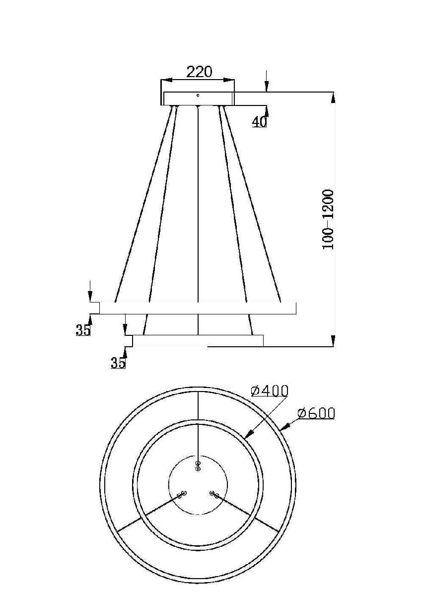 Подвесной светильник Maytoni Rim MOD058PL-L55B3K в Санкт-Петербурге