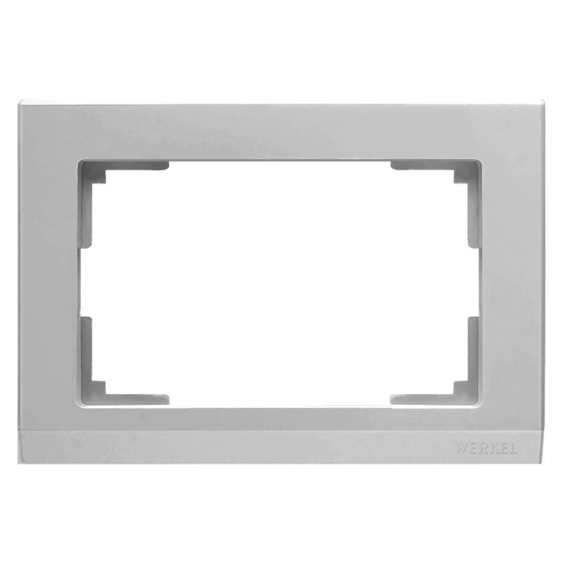 Рамка Werkel Stark для двойной розетки серебряный WL04-Frame-01-DBL 4690389117206 в Санкт-Петербурге