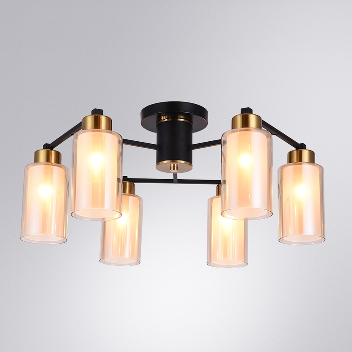 Потолочная люстра Arte Lamp Leo A7027PL-6BK в Санкт-Петербурге